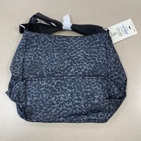 baggallini Joey Bagg Large Hobo w/ Cheetah Print - Black/Charcoal - NWT - Picture 2 of 5